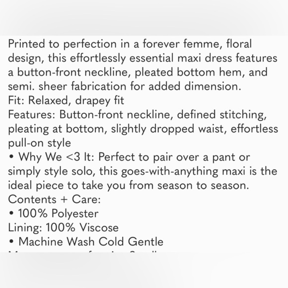 Free People Women’s See It Through Pleated Front Floral Maxi Dress Large NWT - Picture 5 of 16